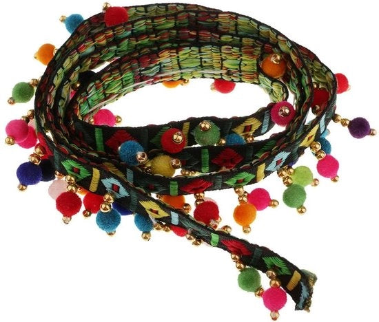 Accessori per cucire - Decorativo Lint a Pompon - 1 Yard - Lint a Pompon in Poliestere Jacquard
