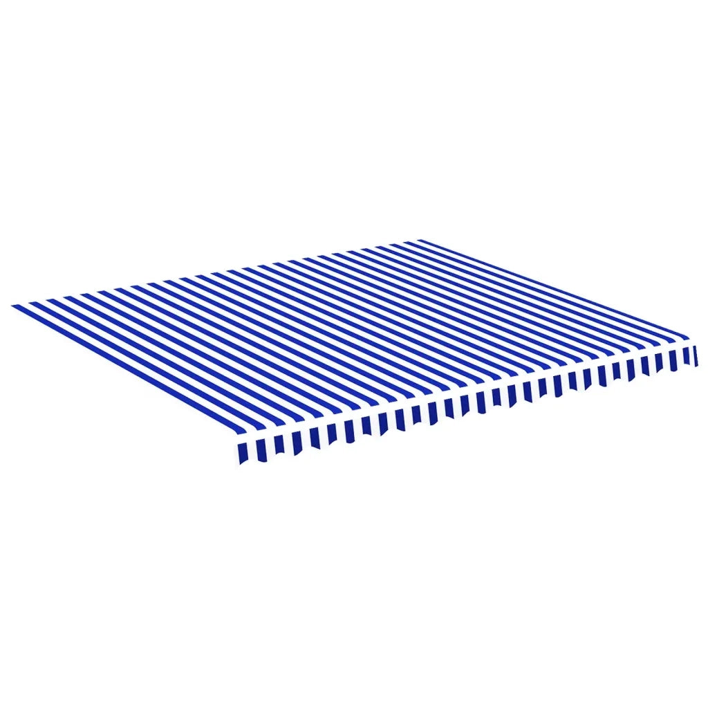 Tessuto di Ricambio per Tenda da Sole-Ricambio telo per tenda da sole Blu e Bianco 4x3,5 m