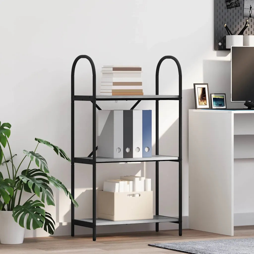 Libreria-Scaffale per Libri-Mobile di Stoccaggio Grigio Sonoma 60 x 30 x 109 cm Legno multistrato 678647