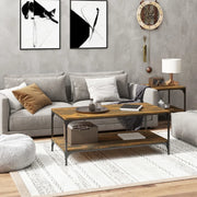 Tavolino da Salotto-Tavolino da soggiorno-Tavolo Rovere Fumo 100x50x40 cm Legno Multistrato 899780