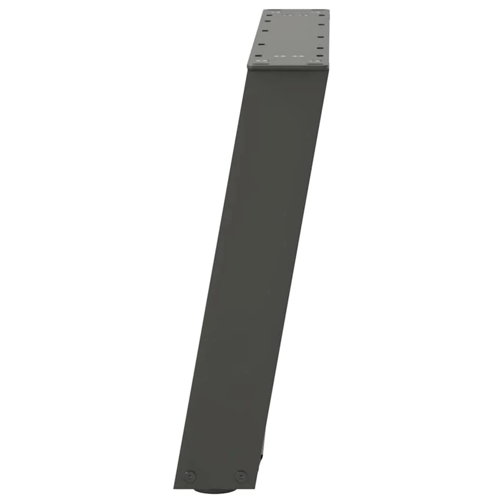 Set di 2 gambe regolabili per tavolino da caffè a forma di U 70 x 42 cm design moderno acciaio antracite 02_0057058
