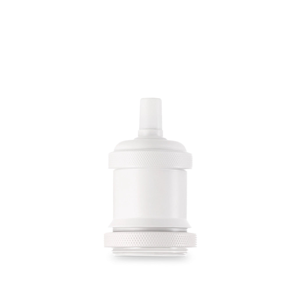 Portalampada In Metallo Colore Bianco Opaco