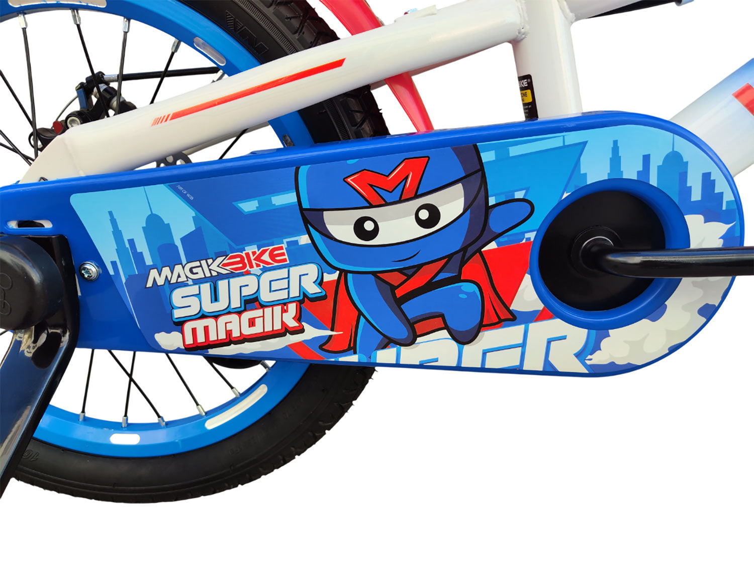 Bicicletta per Bambini 16" Freni a Disco Magik-Bike Racer Blu