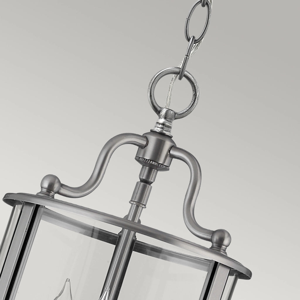 Lampada a sospensione Hinkley Gentry pewter 3 luci Ø20 cm