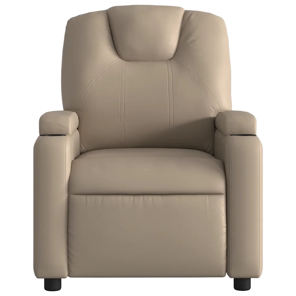 Divano Sedia-Poltrona Reclinabile Cappuccino in Similpelle 962034