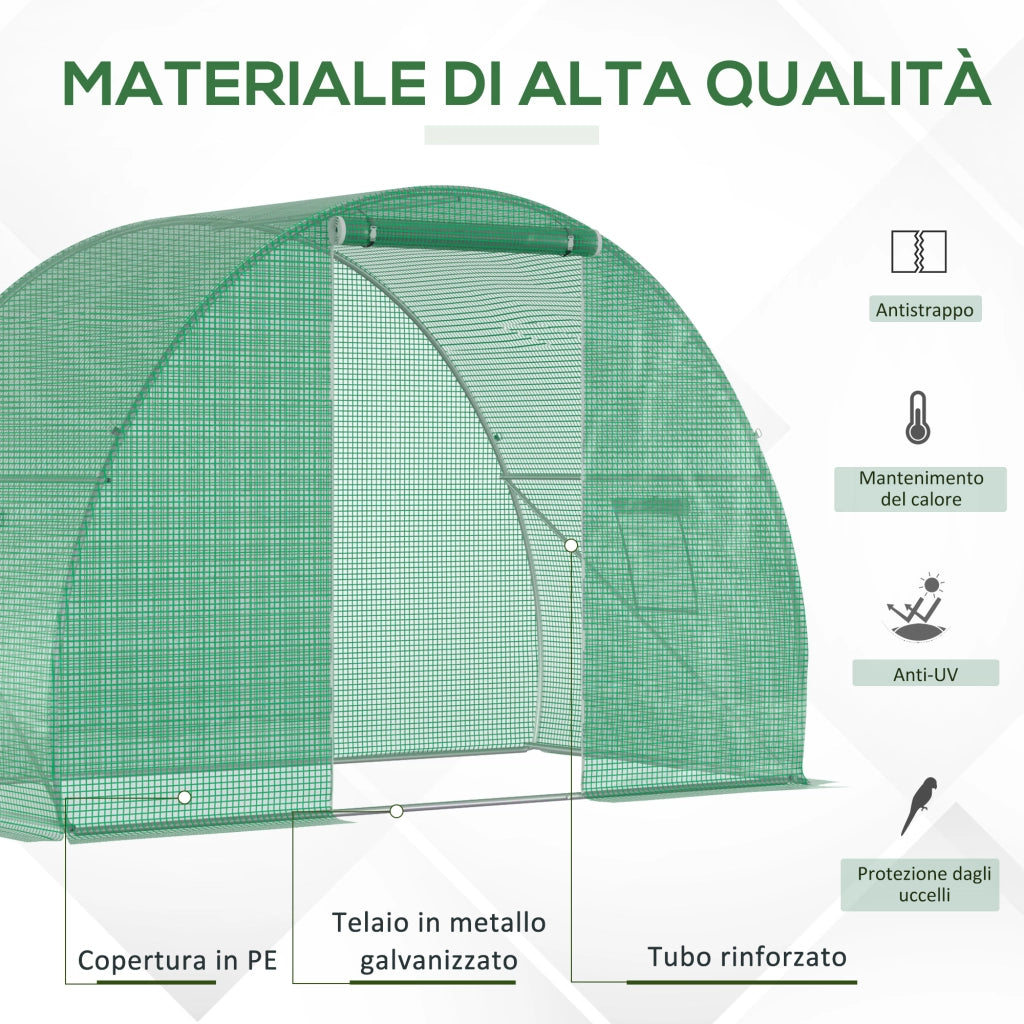 Serra da Giardino a Tunnel ¨C zephmum ¨C Verde, Acciaio, 1.5x3x2m