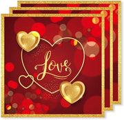 Serviette in Papiro di Alta Qualità 20 pezzi - Misura 33 x 33 cm - Decorazione da Tavola - Absorbente - Ideale per Matrimoni e Feste di San Valentino