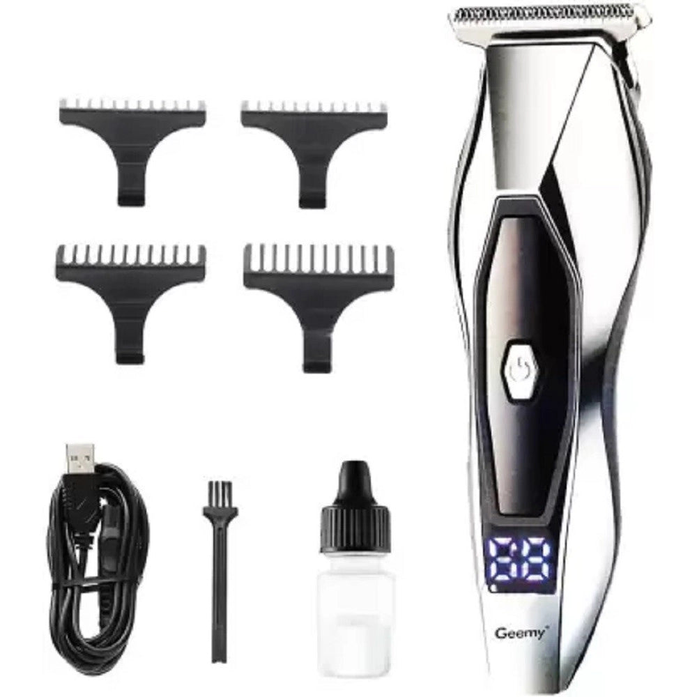 Trade Shop - Taglia Capelli Clipper Elettrico Professionale Ricaricabile Display Led Gm-6613 -