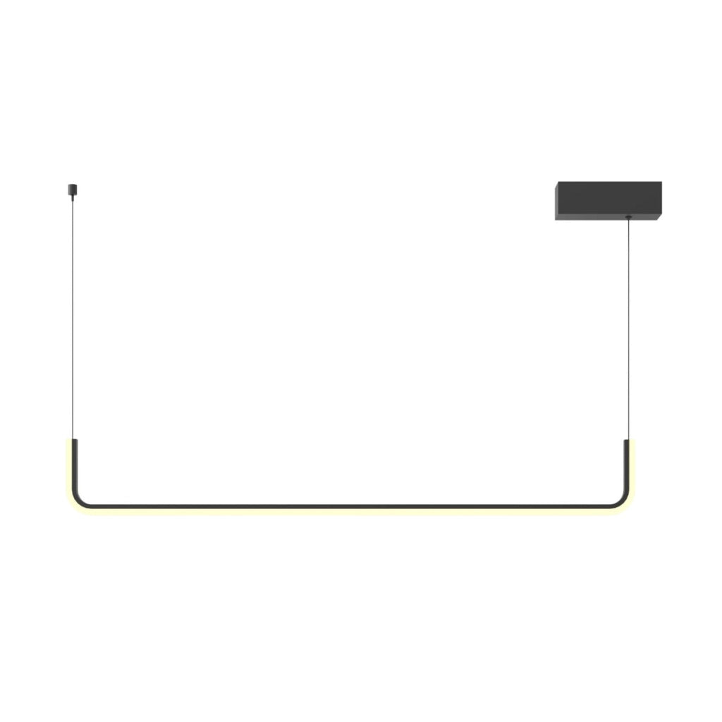 Lampada sospesa moderna nera lineare LED 17W URUS Maxlight