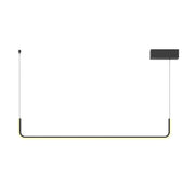 Lampada sospesa moderna nera lineare LED 17W URUS Maxlight