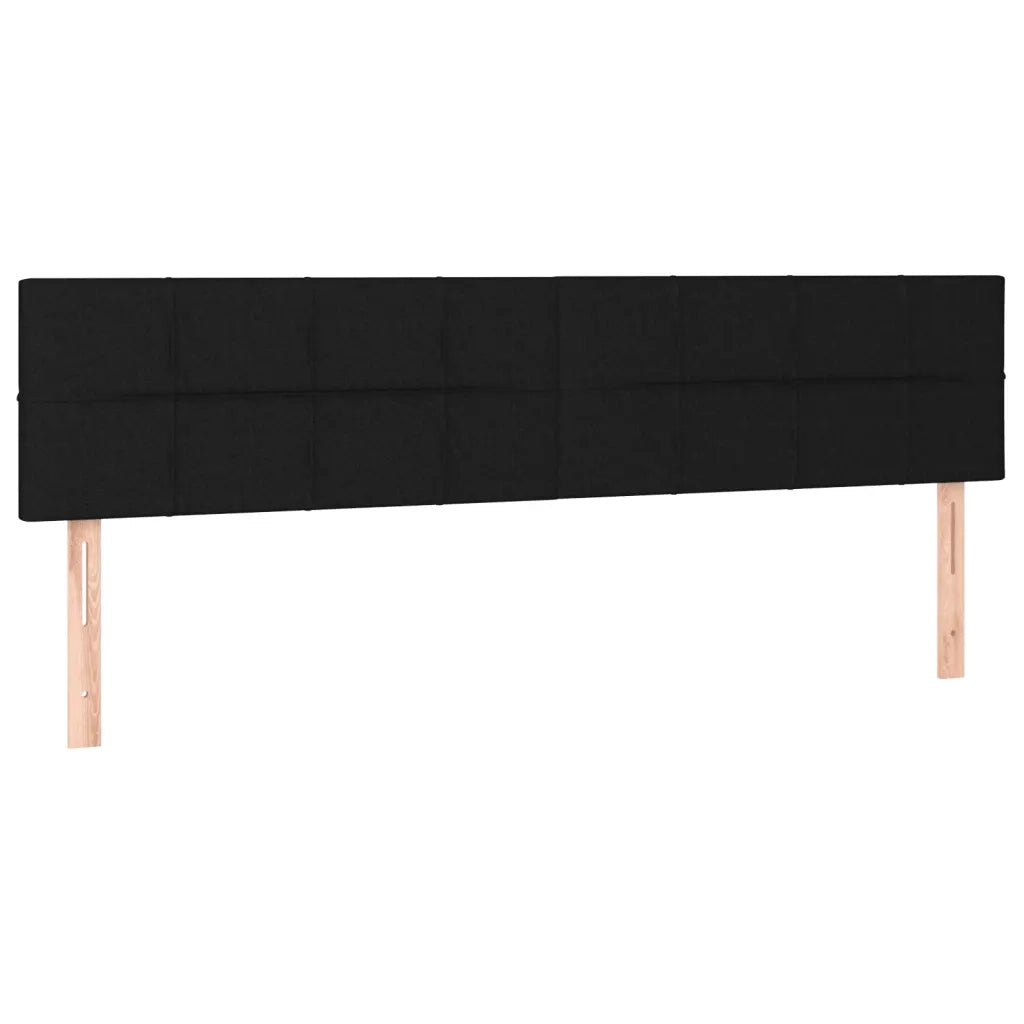 Giroletto a Molle con Materasso Nero 120x190 cm in Tessuto
