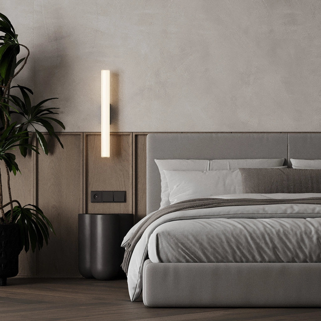Applique moderna oro vetro tubo 61cm IP44 LED CCT 12W
