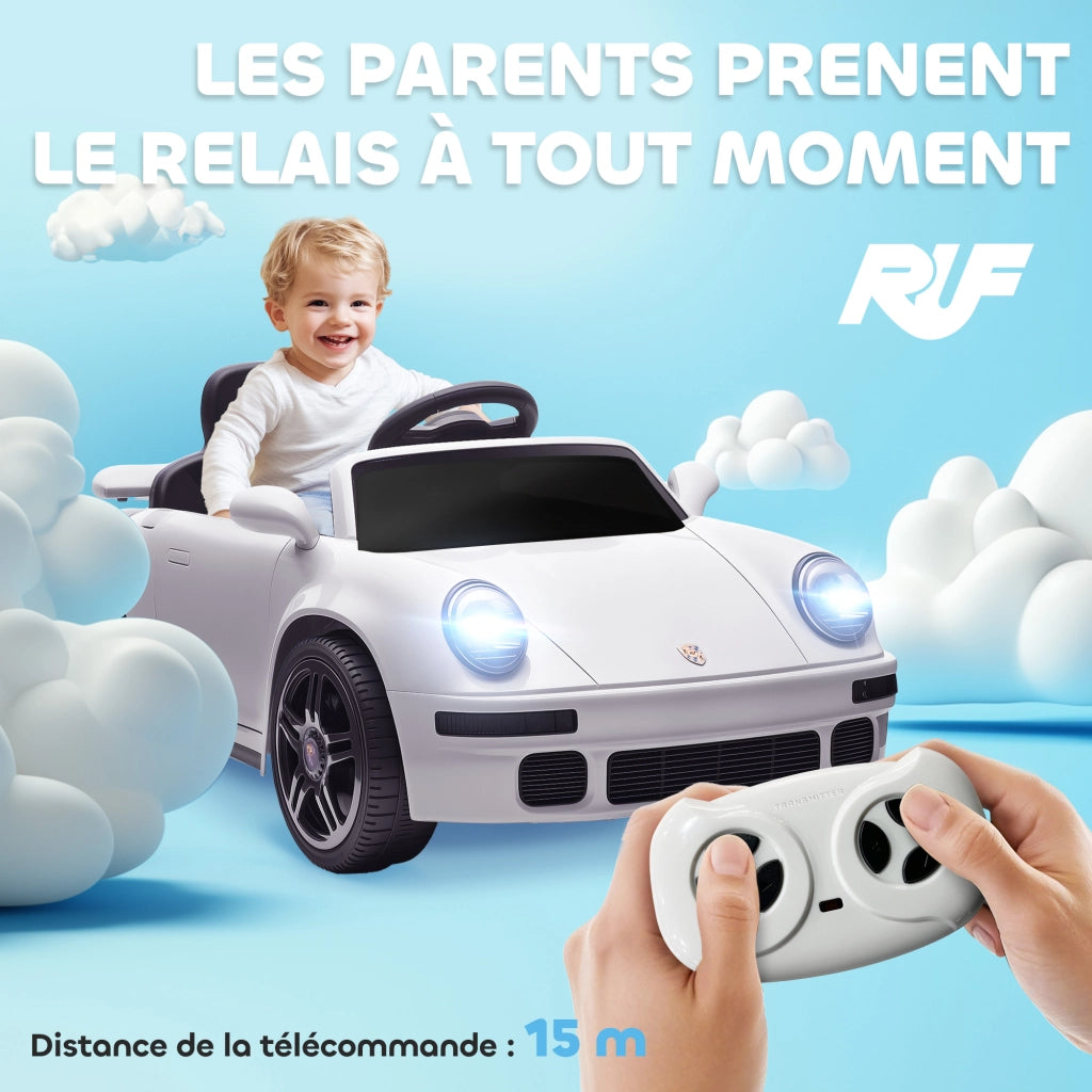 Auto elettrica per bambini ¨C zephmum ¨C Bianco 103x55x44 cm