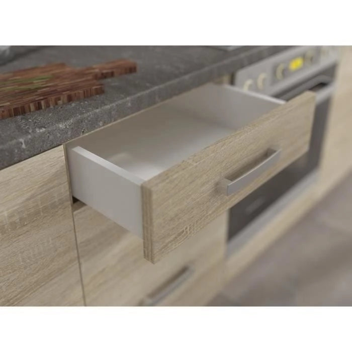 Colonna vetrata con 2 ante a ribalta - L 80 x P 31,6 x H 72 - decoro rovere Sonoma - LASSEN