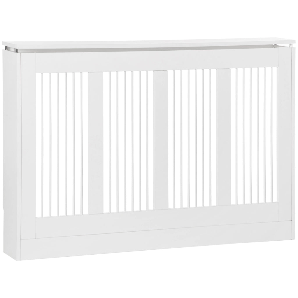 Copritermosifone a Doghe ¨C zephmum ¨C Bianco MDF Acciaio 120x18x84