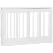 Copritermosifone a Doghe ¨C zephmum ¨C Bianco MDF Acciaio 120x18x84