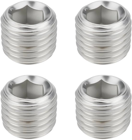 Set di 4 pezzi, tappo a vite 1/16 NPT a forma di dado a 6 facce in acciaio inossidabile