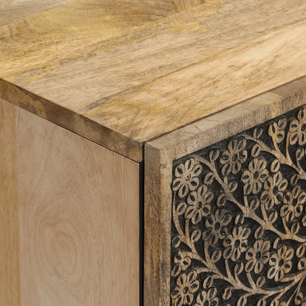 Credenza-Buffet-Armadio da cucina 60x33x75 cm in Legno Massello di Mango 840332