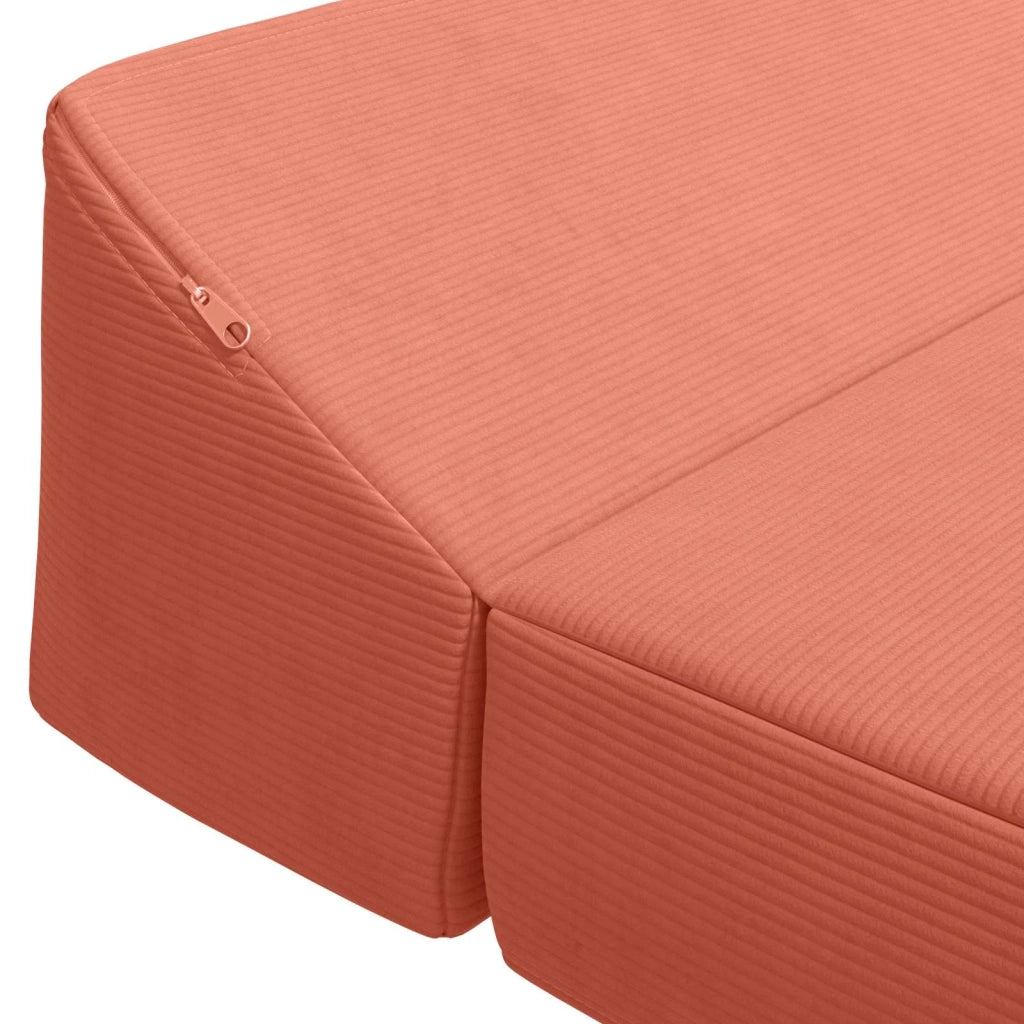 Divano letto | Sof¨¤ letto | Letto singolo Pieghevole Rosso Arancio 120 x 60 x 49 cm Tessuto