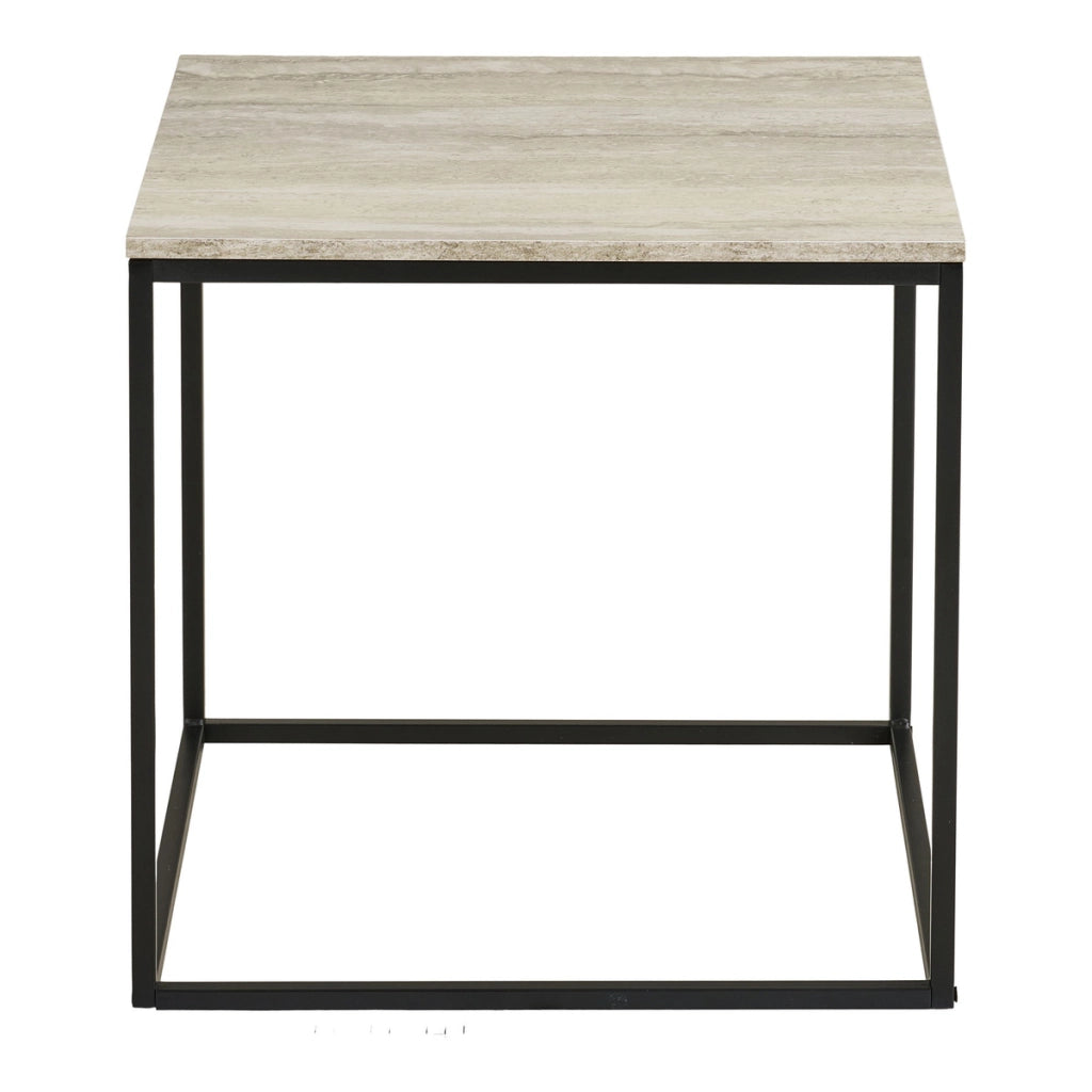 Tavolino Vita, Beige, Metallo, 45x45x45 cm