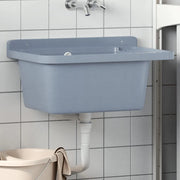 Lavabo a Parete-Lavandino-Lavello Grigio 60x40x28 cm in Resina