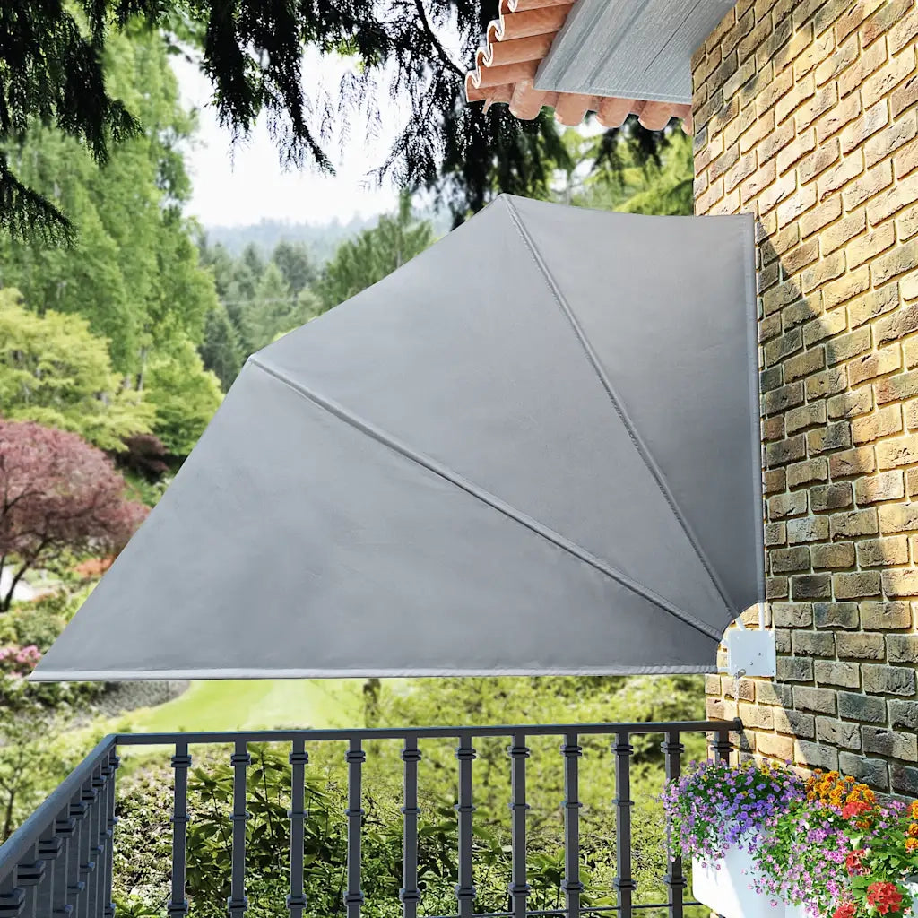 Tenda Laterale per Balcone Pieghevole Grigia 160x240 cm cod mxl 47570