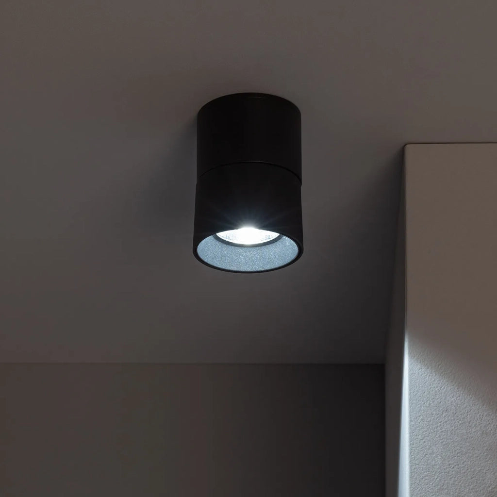 Faretto LED Abruzzo Romeo 7W nero 4000K orientabile