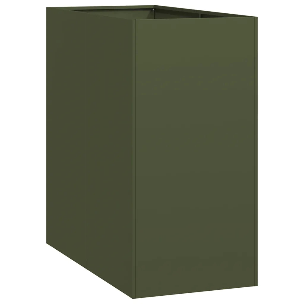 Fioriera Verde Oliva 40x80x80 cm in Acciaio