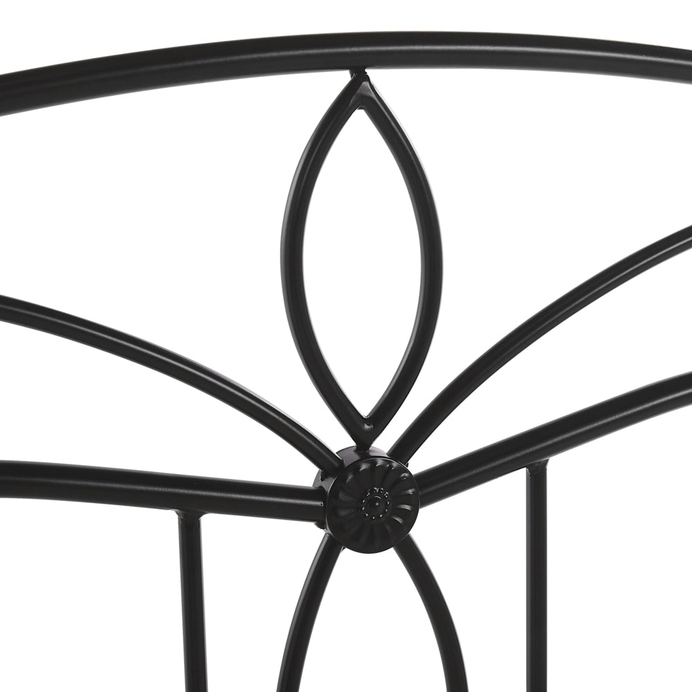Letto Nero King Size Metallo Vintage letto grande camera da letto