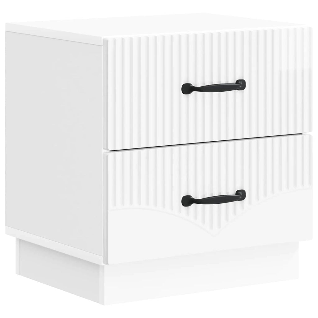 Armadio da Notte con cassetto Bianco Lucido 43 x 34,5 x 44,5 cm