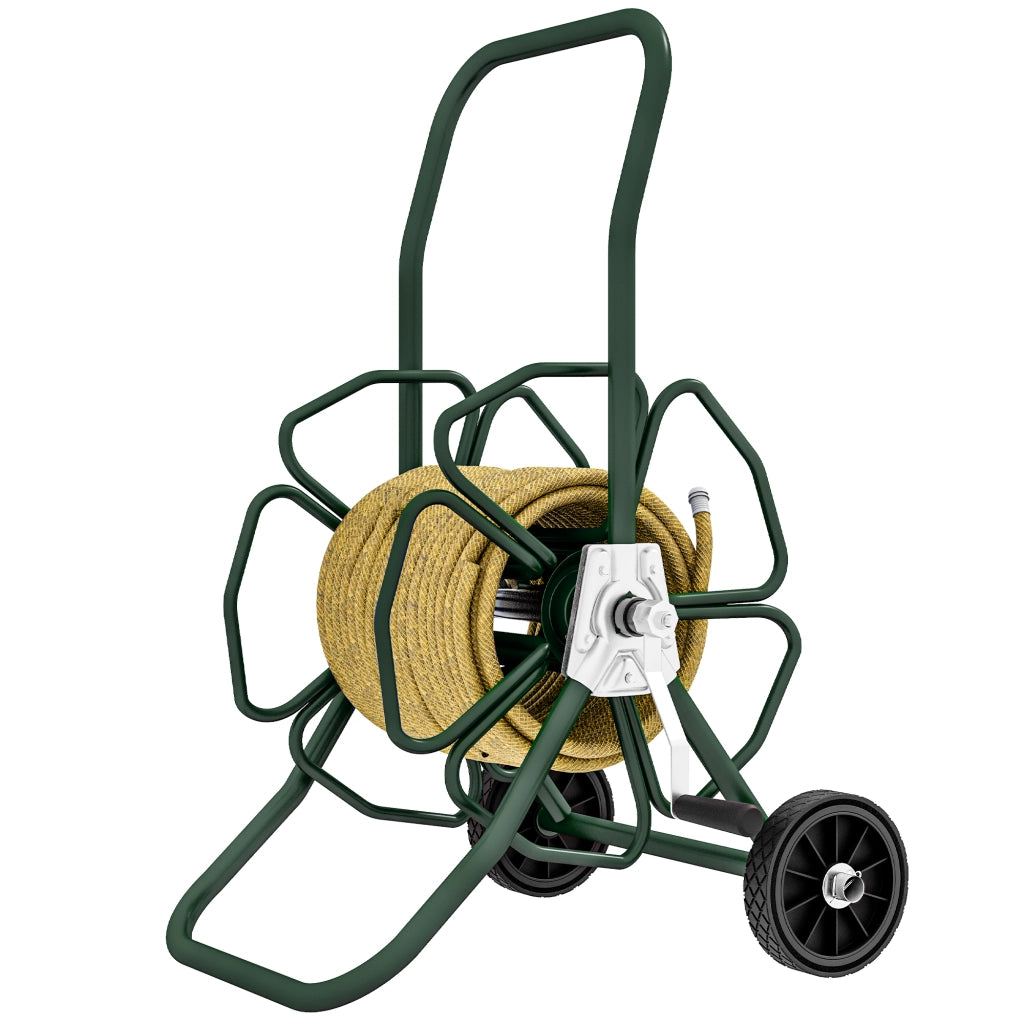 Carrello Avvolgitubo da Giardino ¨C zephmum ¨C Verde 30m ? 16mm Metallo