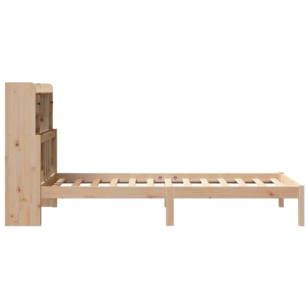 Letto Libreria senza Materasso 90x190 cm Legno Massello Pino 3322327
