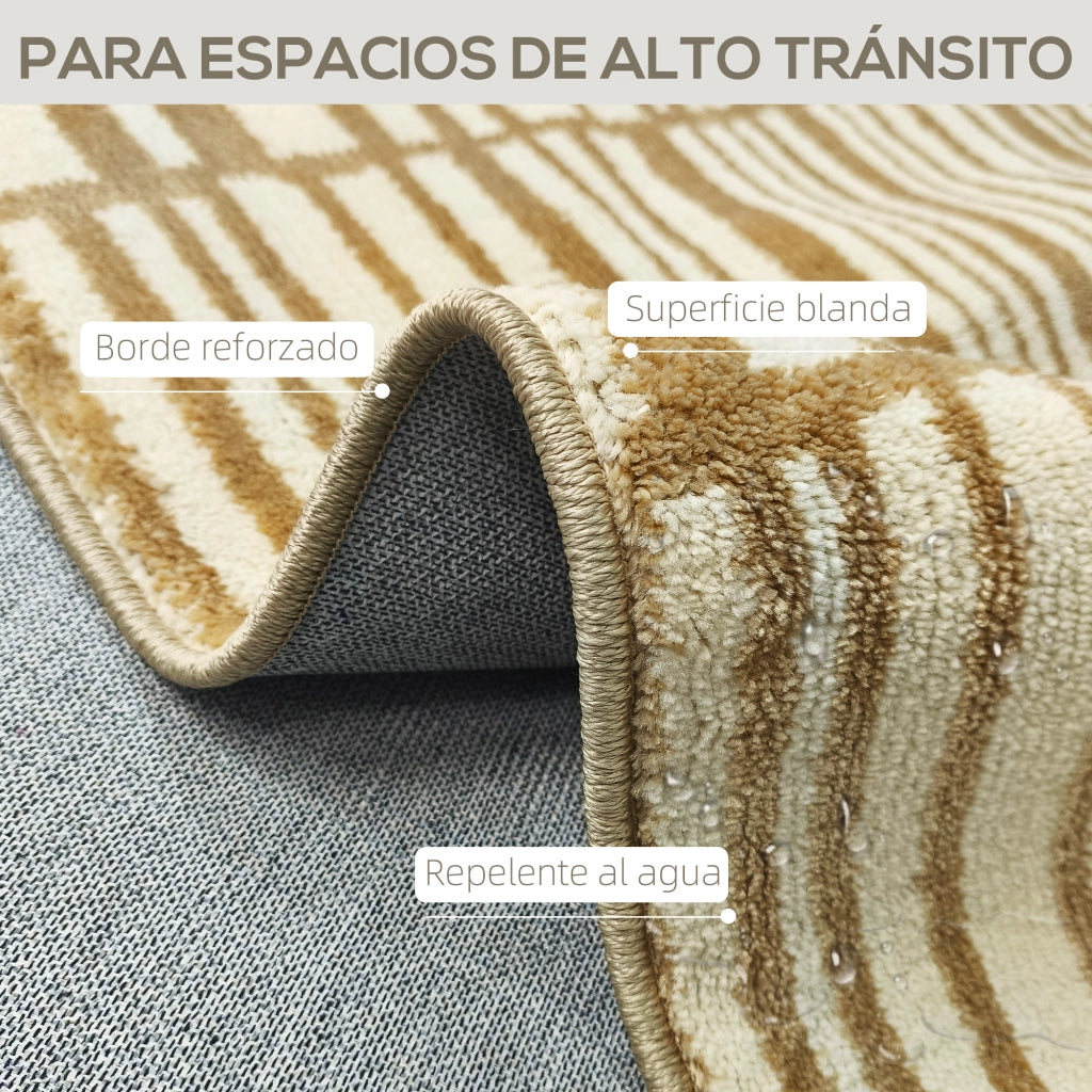 Tappeto Moderno Pelo Corto Lavabile ¨C zephmum ¨C 170x120 cm Crema
