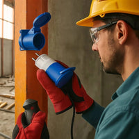 Ecova 20555 adattatore industriale con spina schuko e presa cee 2p+t 16a