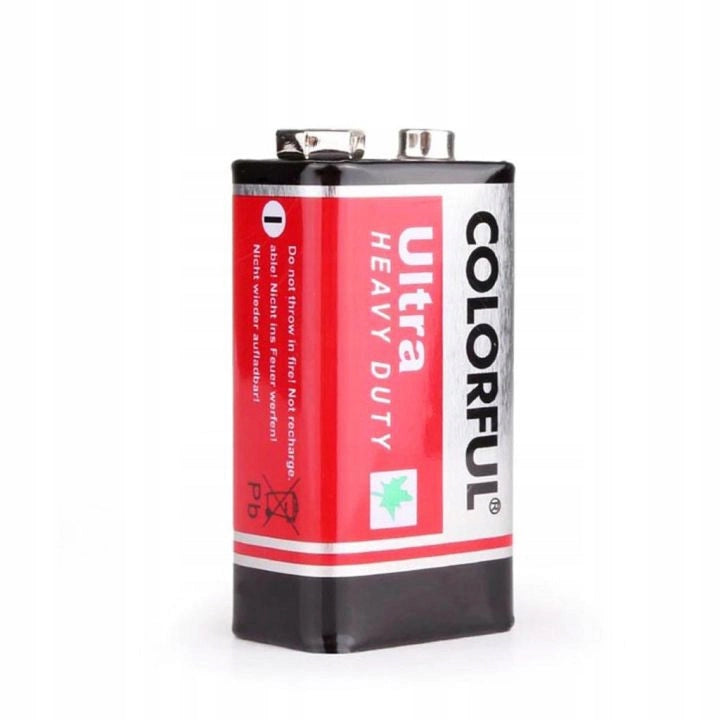 Batteria 6F22 9V – Alta Qualità e Lunga Durata | Dimensioni 15x25x48mm, Peso 35g