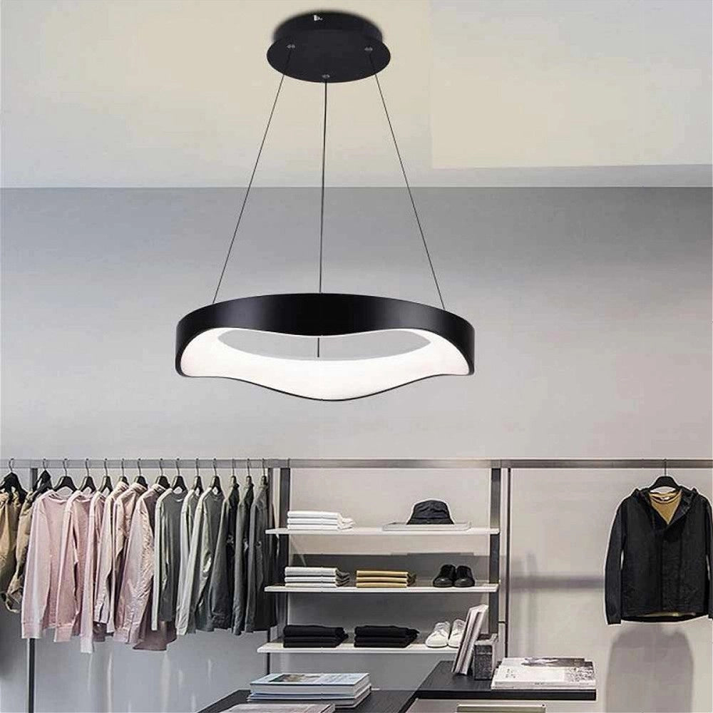 Trade Shop - Lampadario A Sospensione Led Onda 38w Ultra Moderna 3 Colorazioni Di Luce A67-3c -