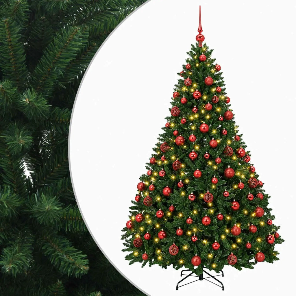 Albero di Natale artificiale verde medio con palline 180 cm 3466879
