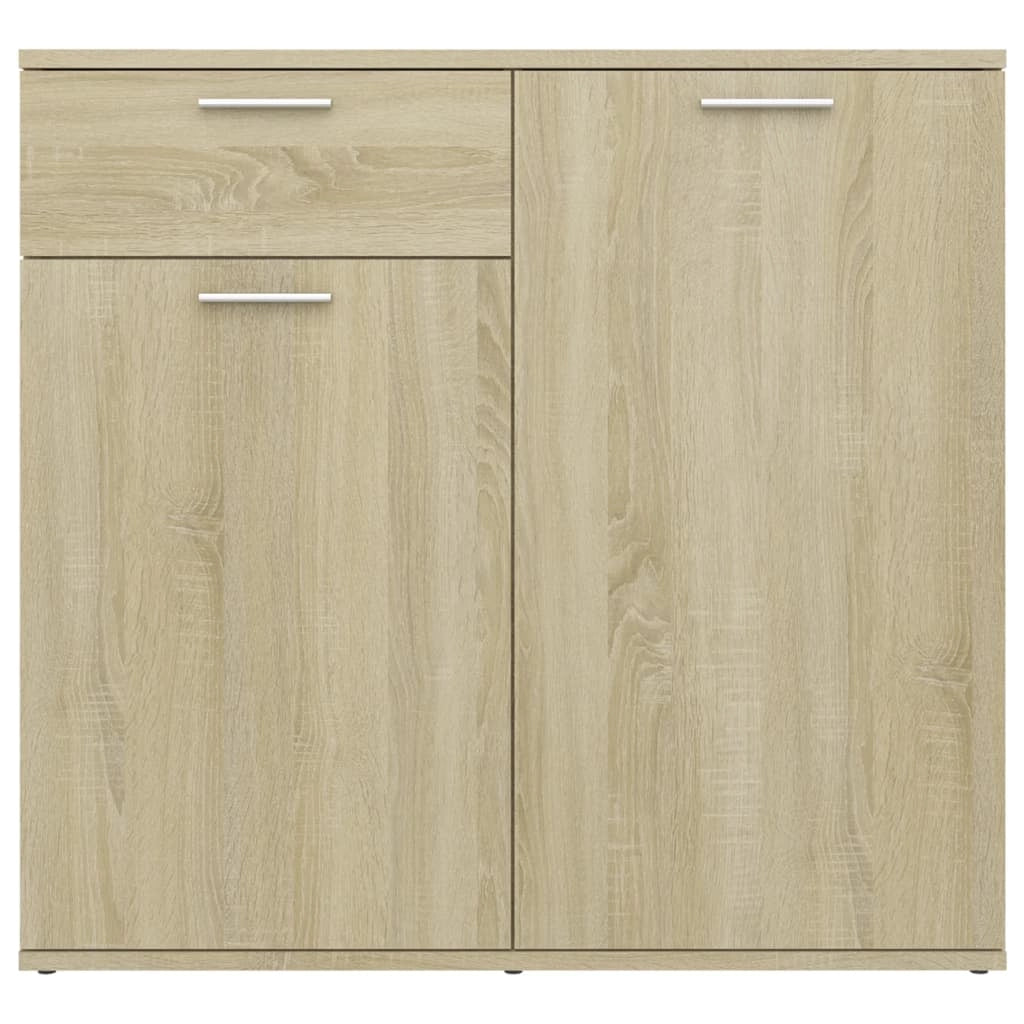 Buffet credenza cassettiera armadio mobile contenitore organizer cucina soggiorno rovere Sonoma 80 x 36 x 75 cm legno ingegnerizzato marrone 02_0031720