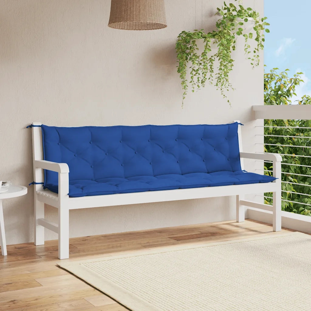 Cuscino per Panca Blu 200x(50+50)x7 cm in Tessuto Oxford 315050