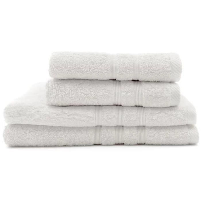 2 asciugamani bagno TODAY 50x90 + 2 teli bagno 70x130 cm 100% Cotone - Gesso
