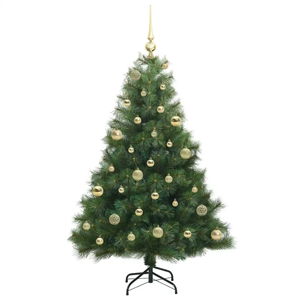 Albero di Natale | Decorazioni natalizie artificiale con 150 LED Verde 150 cm PE e PVC