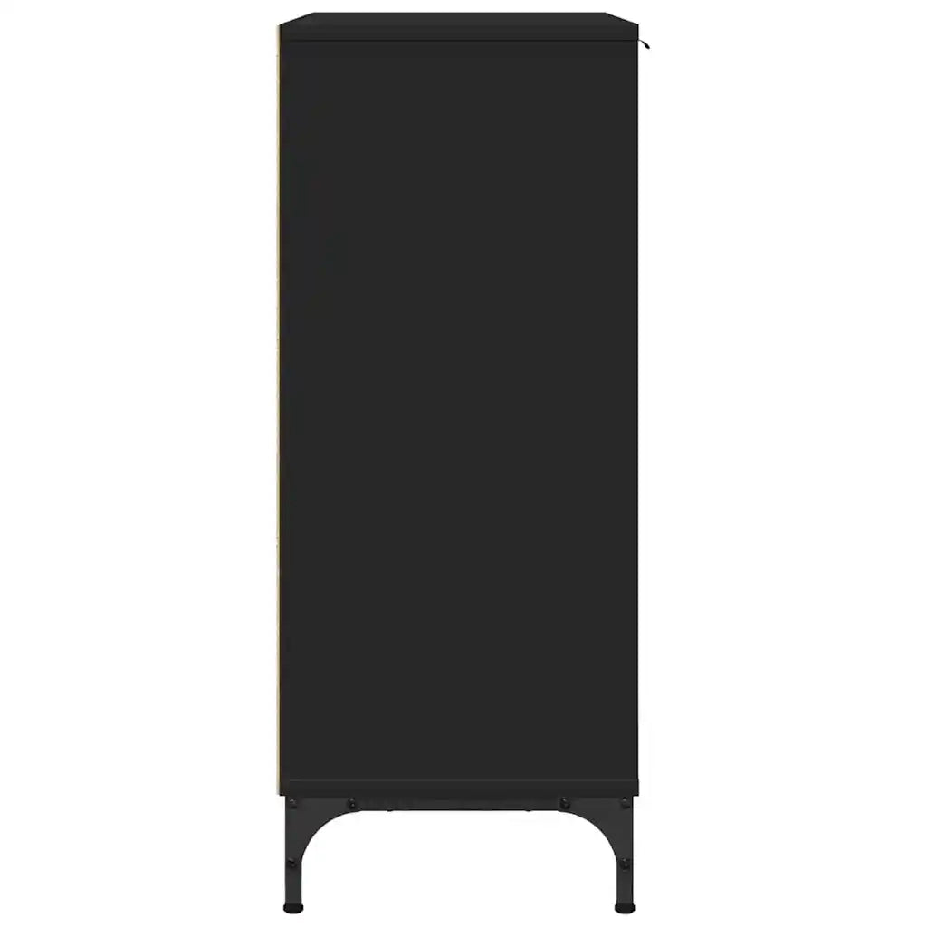 Credenza con Cassetto-Buffet-Armadio da cucina Nero 89.5 x 33 x 82 cm Legno multistrato