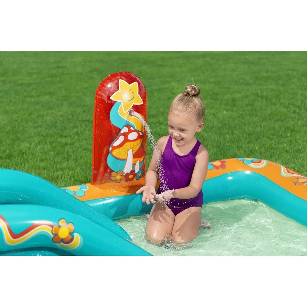 Trade Shop - Play Center Piscina Gonfiabile Retro Groove Per Bambini 193x152x74cm Giardino 53164 -