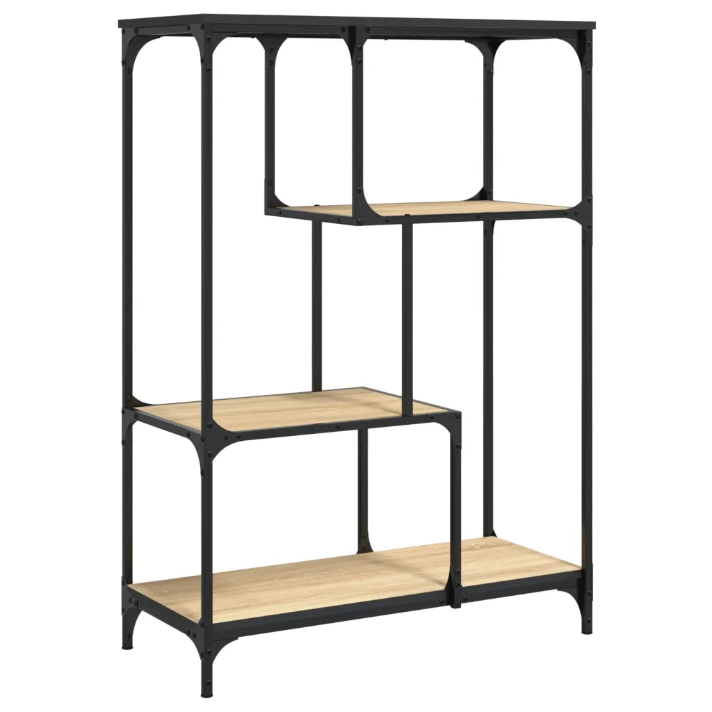Libreria Rovere Sonoma 81x36x115 cm Legno Multistrato e Acciaio 835405
