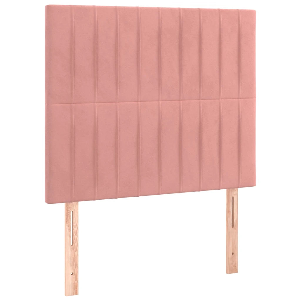 Giroletto a Molle con Materasso Rosa 100x200 cm in Velluto 3132788