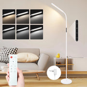 ZMH Lampada da terra LED bianca 11W flessibile 360° per soggiorno divano