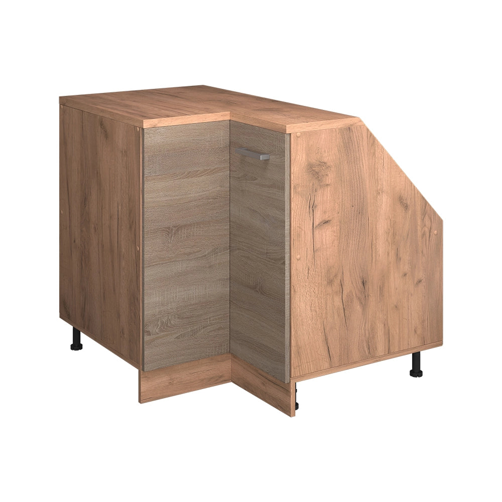 Mobile sottotetto Mobile angolare Rion Sonoma/Rovere dorato 75.6 x 83.8 cm con 1 porta, carcassa dell’armadio profondità 60 cm Vicco