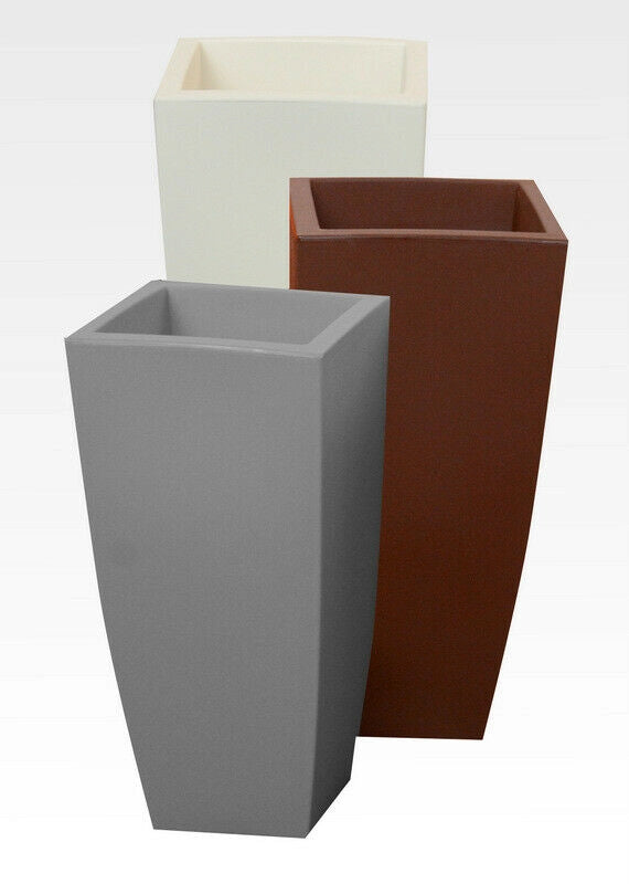 VASO STILO QUADRO GHIACCIO CM.33X33X70H DA ARREDO INTERNO ESTERNO GIARDINO