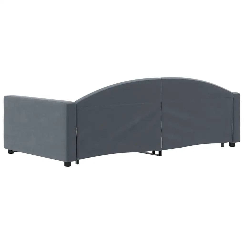 Divano Letto con Letto Estraibile-Sofa Letto-Daybed Grigio Scuro 100x200 Velluto 265325