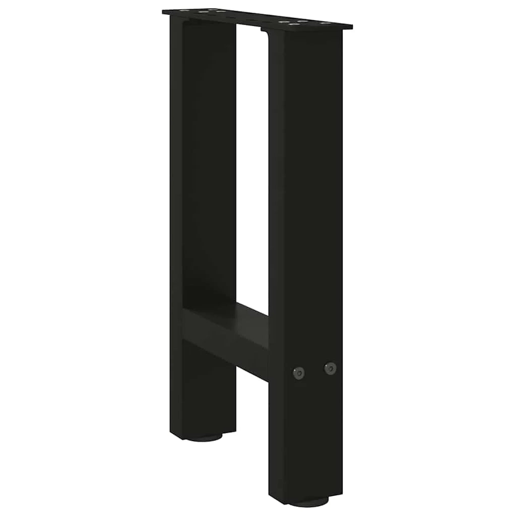 Set di 2 gambe moderne regolabili per tavolino da caffè 38 x 42-43 cm in acciaio nero 02_0057516